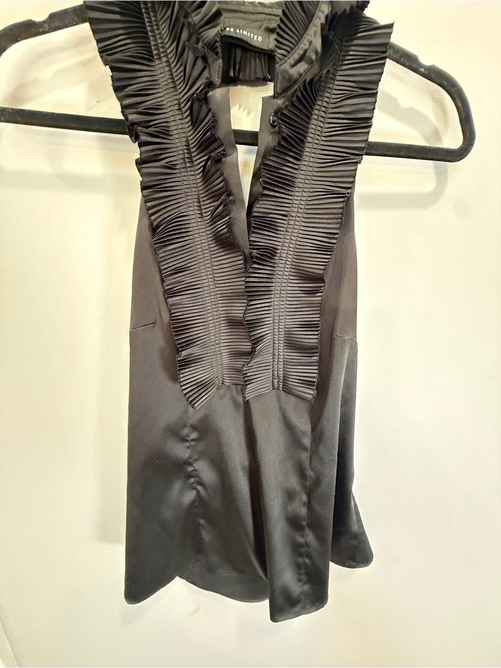 The Limited Black Ruffled Halter Camisole - Picture 2 of 5